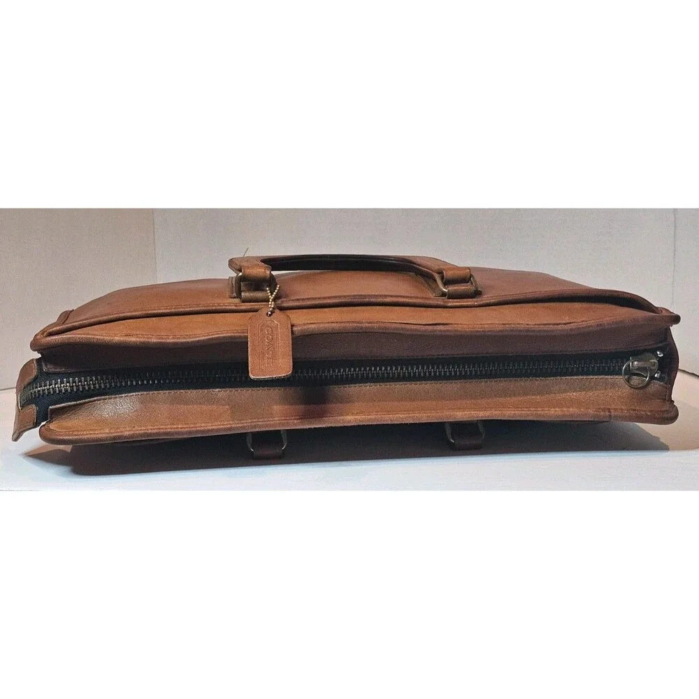 ​Vintage Coach Metropolitan Leather Briefcase 5090 British Tan USA Laptop Bag